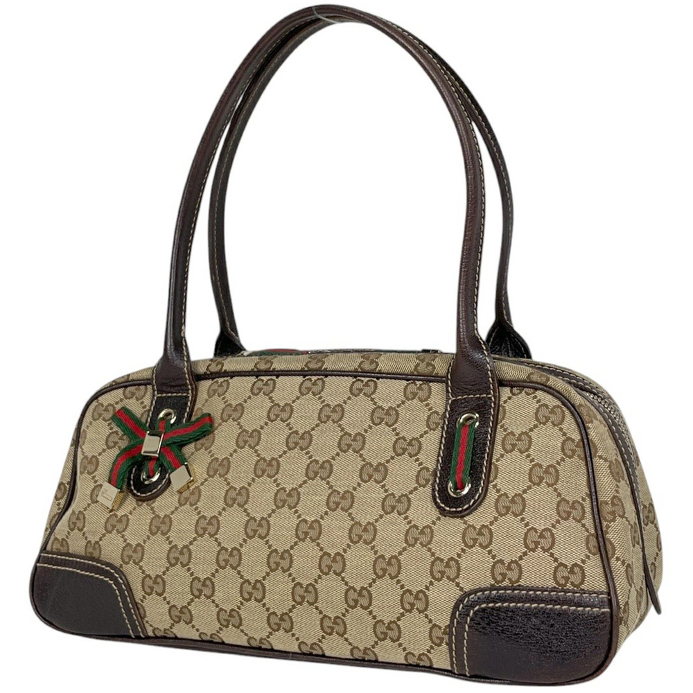 Gucci GG shoulder bag Sherry Web Princy canvas beige brown